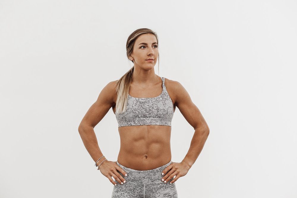 NOBULL Women's Sports Bras - White Line Camo - Ireland (8059CQLMB)